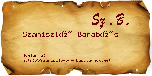 Szaniszló Barabás névjegykártya